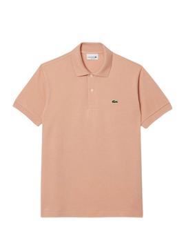 Polo Lacoste Piqué L.12.12 coral para homem.