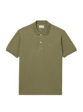 Polo Lacoste Piqué L.12.12 para homem verde cáqui
