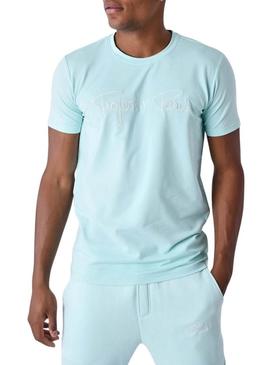 Camisa Project X Paris Bordado turquesa para homens