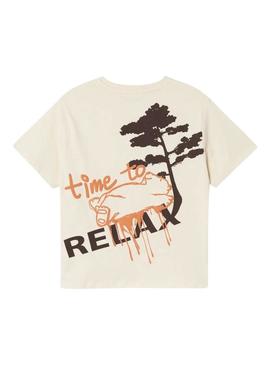 Camiseta Name It Onkel Marrom para menino