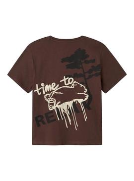 Camiseta Name It Onkel bege para menino