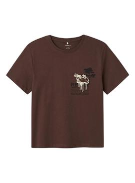 Camiseta Name It Onkel bege para menino