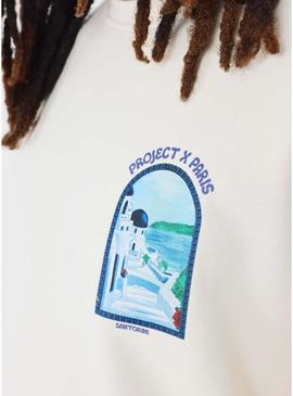 Moletom Project X Paris Santorini bege para homem.
