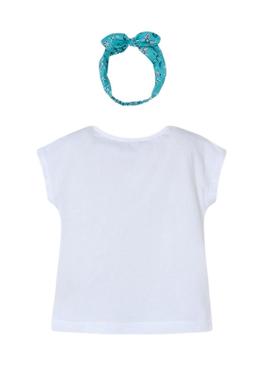 Camisa Mayoral faixa branca para menina