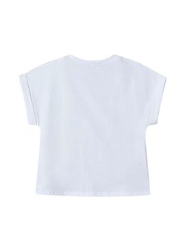 Camisola Mayoral coração branco para menina.