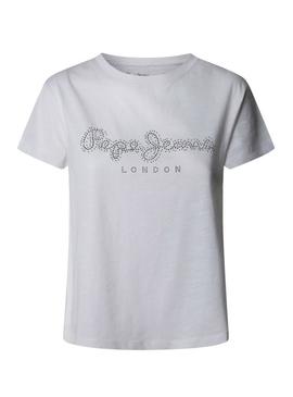 Camisa Pepe Jeans Ryleigh branca para mulher.