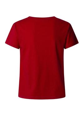 Camiseta Pepe Jeans Ryleigh vermelha para mulher