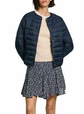 Casaco de penas Pepe Jeans Jane azul marinho para mulher