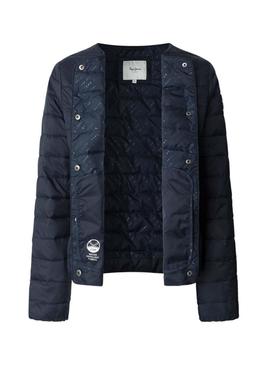 Casaco de penas Pepe Jeans Jane azul marinho para mulher