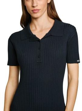 Vestido Pepe Jeans Patricia azul marinho para mulher.