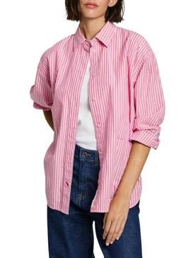 Camisa Pepe Jeans Charisma rosa para mulher.