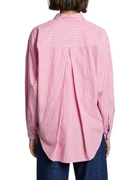 Camisa Pepe Jeans Charisma rosa para mulher.