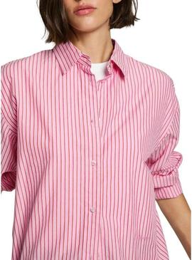Camisa Pepe Jeans Charisma rosa para mulher.