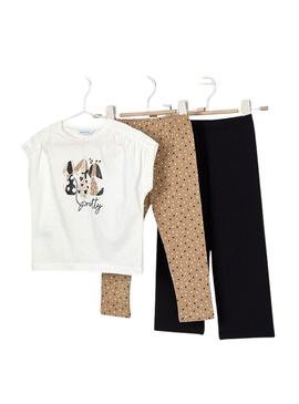 Conjunto Mayoral 3 peças cachorros para menina