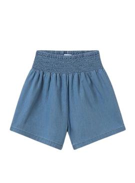 Saia calça fluída Mayoral denim para menina.