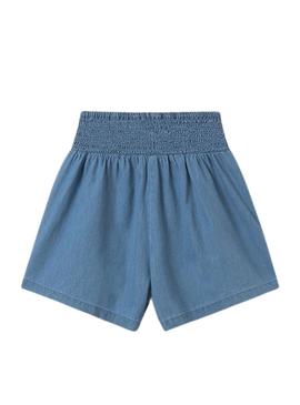Saia calça fluída Mayoral denim para menina.