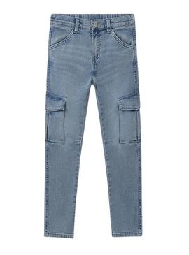 Calças de brim Mayoral cargo Bleach para menino