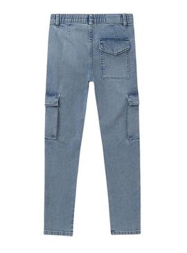 Calças de brim Mayoral cargo Bleach para menino