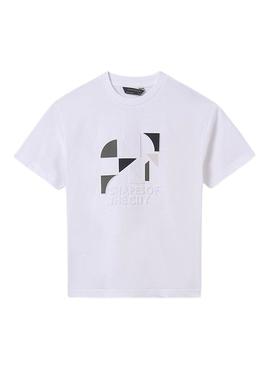 Camisa Mayoral em relevo branco para menino