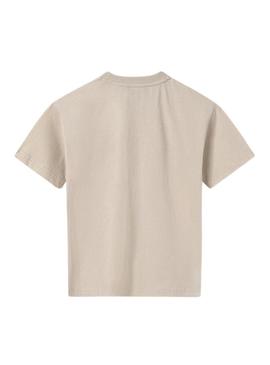 Camiseta Mayoral bolso aba tostada para menino