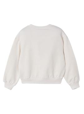 Moletom Mayoral branco fantasia para menina