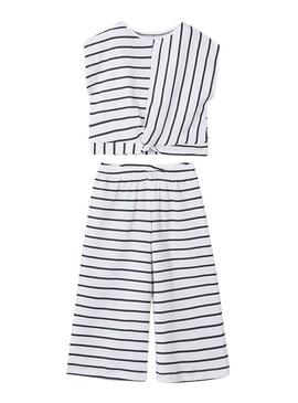 Conjunto Mayoral calça e camiseta às riscas para menina