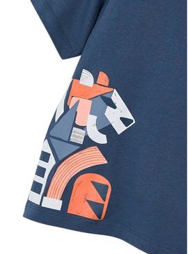 Camisa Mayoral estampada com padrão geométrico para menino.