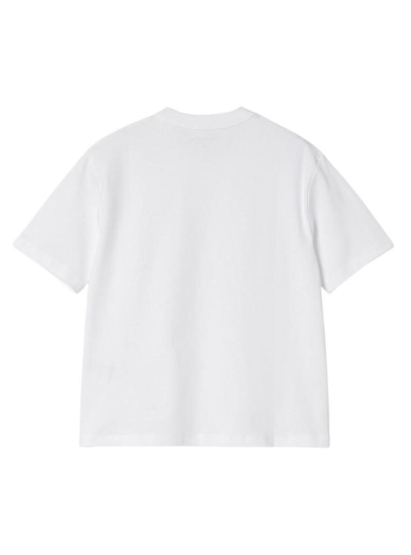 Camiseta Carhartt Luca branca para mulher.