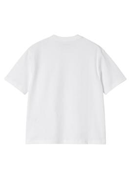 Camiseta Carhartt Luca branca para mulher.
