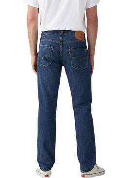 Calças de ganga Levis 502 Taper azul marinho para homem