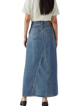Saia de ganga Levi's Iconic azul para mulher.