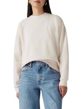 Moletom Levi's Everyday branco para mulher.