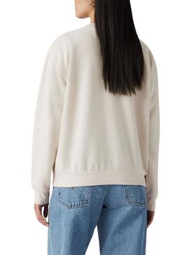 Moletom Levi's Everyday branco para mulher.