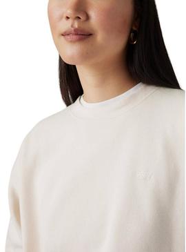 Moletom Levi's Everyday branco para mulher.