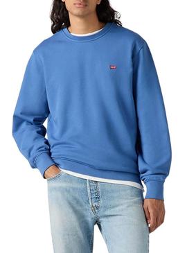 Moletom Levis Original azul para homem.
