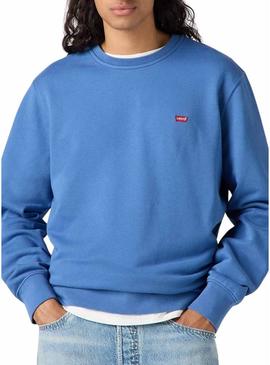Moletom Levis Original azul para homem.