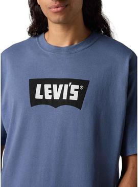 Camisa Levi's Vintage azul para homem.
