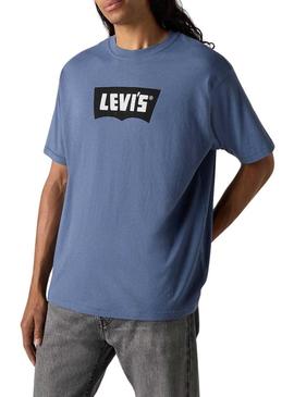 Camisa Levi's Vintage azul para homem.