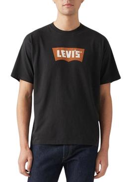 Camiseta Levis Vintage preta para homem.