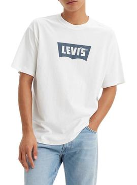 Camisa Levi's Vintage branca para homem.