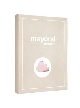 Conjunto Mayoral macacão de tricô e blusa para recém-nascido
