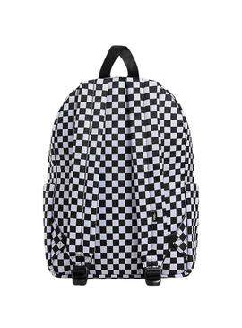 Mochila Vans Old Skool Grom Check preta para crianças.
