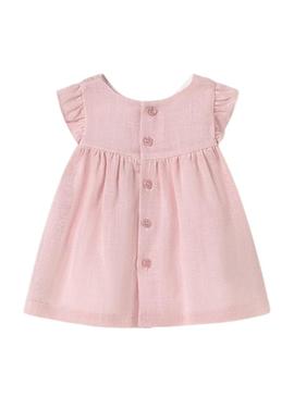 Vestido Mayoral favo de mel rosa para bebê