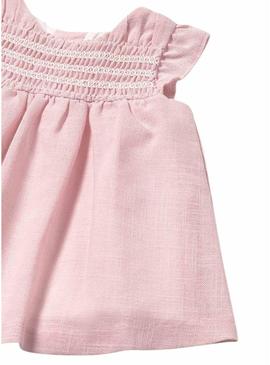 Vestido Mayoral favo de mel rosa para bebê