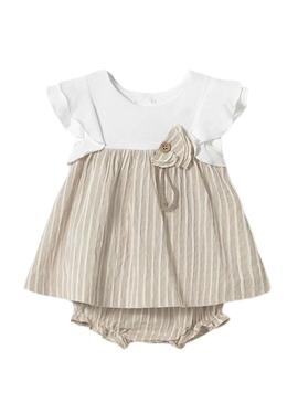 Vestido Mayoral com culote combinado para bebê