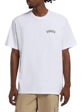 Camiseta Dickies Snake branca para homem.
