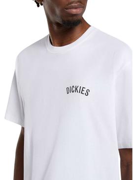 Camiseta Dickies Snake branca para homem.