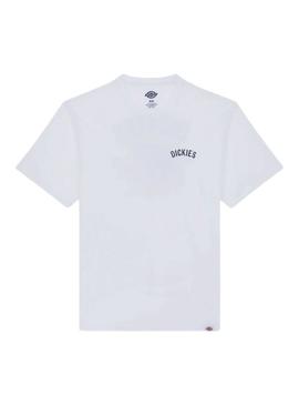 Camiseta Dickies Snake branca para homem.