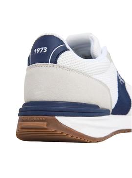 Sapatos Pepe Jeans Buster Knit branco para homem.