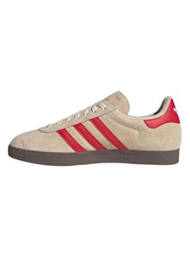 Sapatilhas Adidas Gazelle bege para homem.